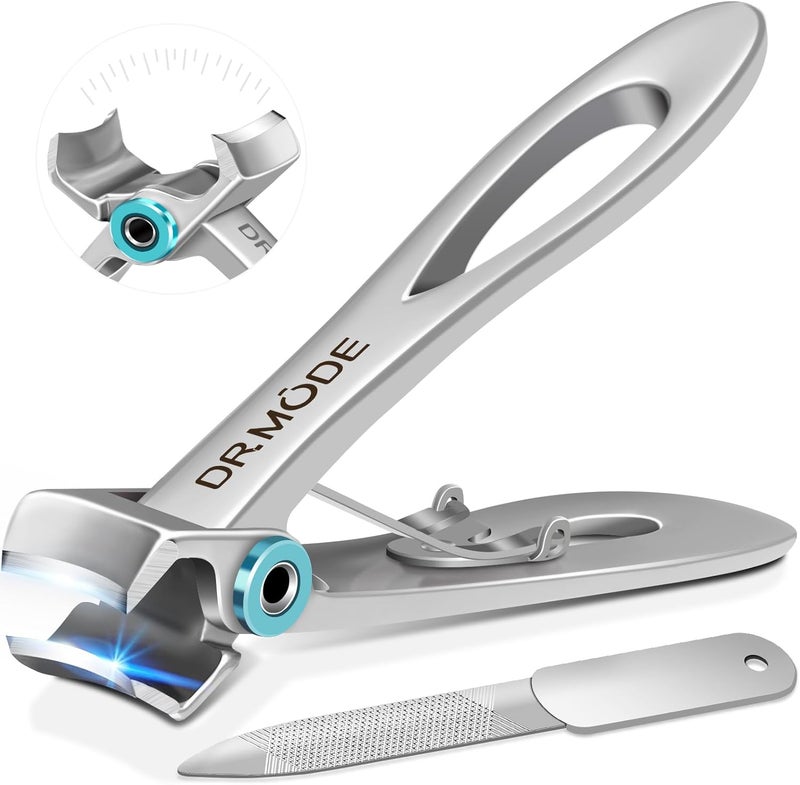 DRMODE Nail Clippers for Men Thick Nails - Large Toe Nail Clippers for Thick Nails for Senior with Wide Jaw Opening, Sharp Finger Nail Clippers Adult Cutter for Tough Nail - Image 1